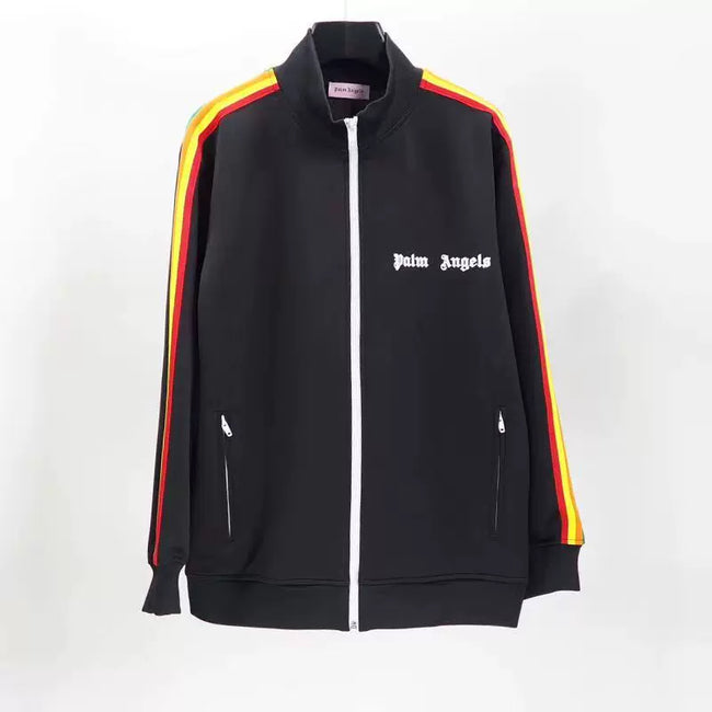 Palm Angels Rainbow Track Jacket - Black Hover Image