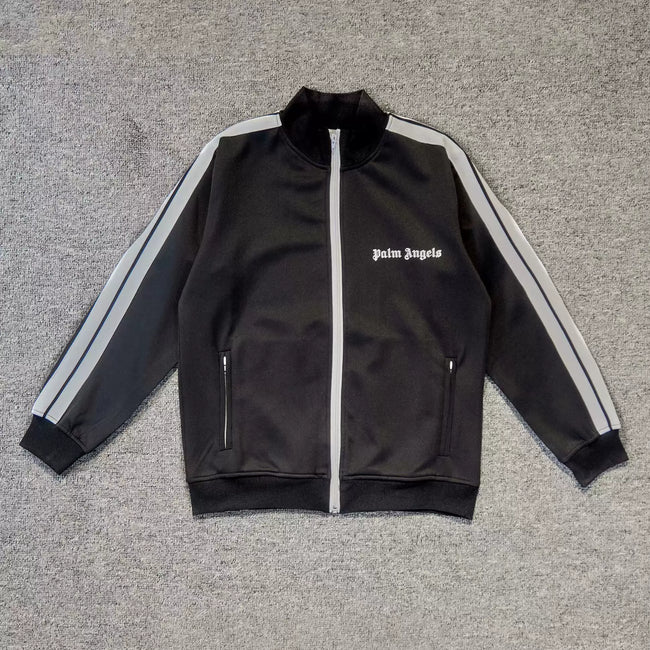 Palm Angels Classic Track Jacket - Black/White Hover Image