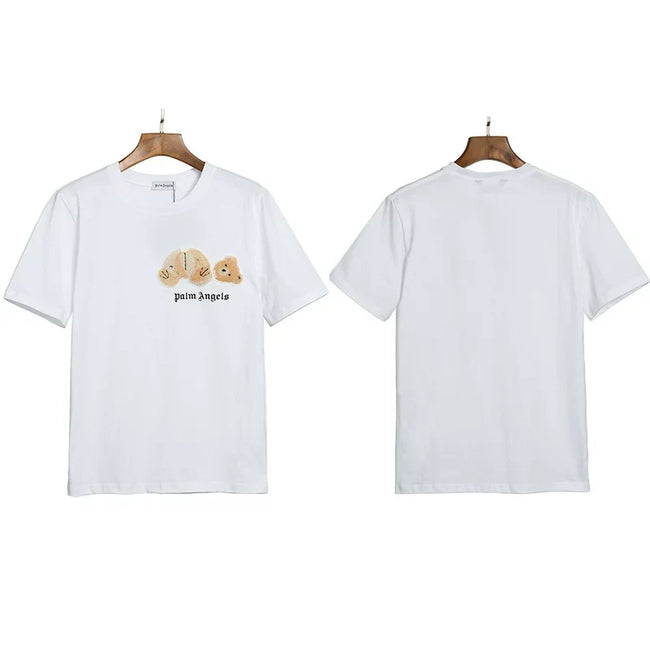 Palm Angels Small Bear Chest Logo T-Shirt - White Hover Image