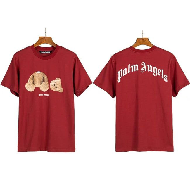 Palm Angels Headless Bear Graphic T-Shirt - Burgundy Hover Image