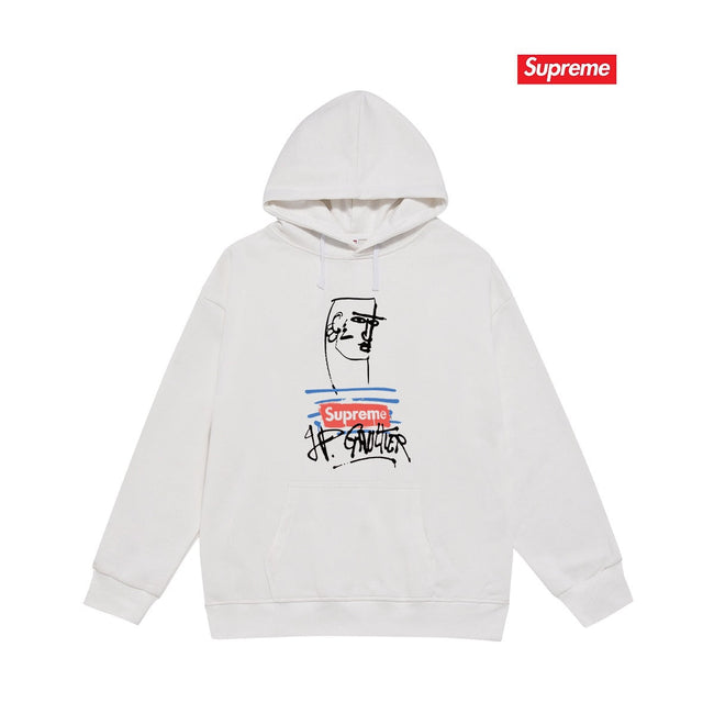 Cross border high version trendy brand Supreme letter printed hooded sweatshirt jacket, classic BOX looped hoodie for men and women (47) Hover Image