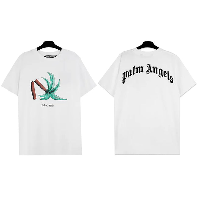 Palm Angels Bamboo/Leaf Graphic T-Shirt - White Hover Image