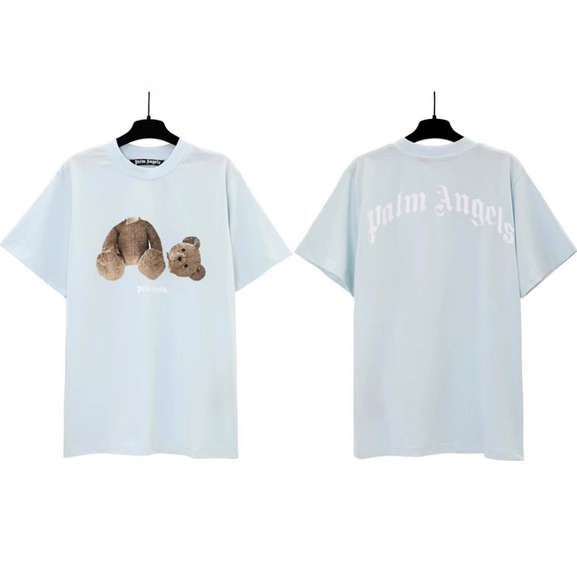 Palm Angels Headless Bear Graphic T-Shirt - Light Blue Hover Image