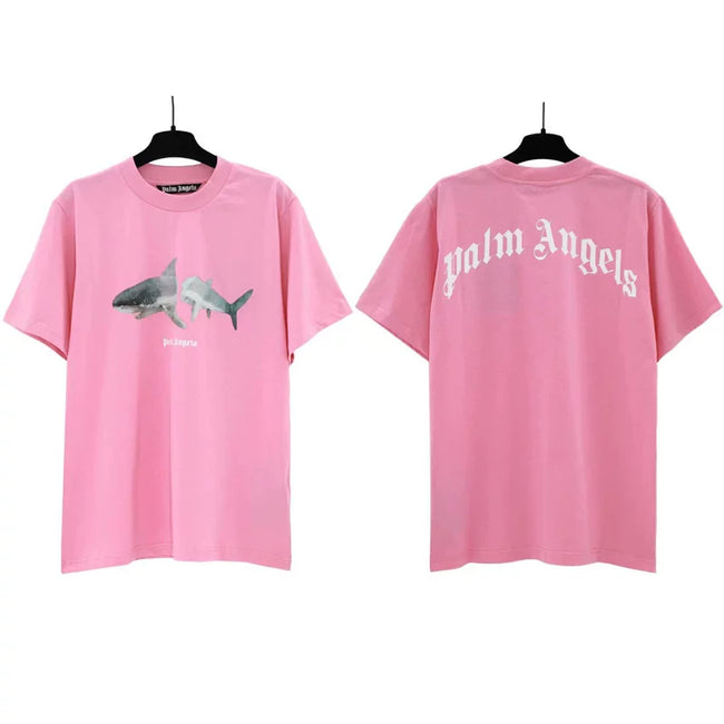 Palm Angels Double Shark Graphic T-Shirt - Pink Hover Image