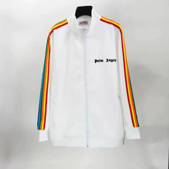 Palm Angels Rainbow Track Jacket - White Hover Image