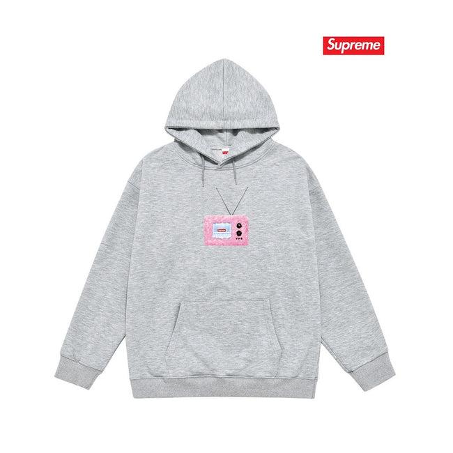 Cross border high version trendy brand Supreme letter printed hooded sweatshirt jacket, classic BOX looped hoodie for men and women (54) Hover Image