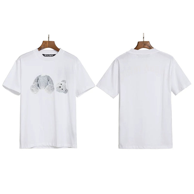 Palm Angels Glitter Bear Graphic T-Shirt - White Hover Image