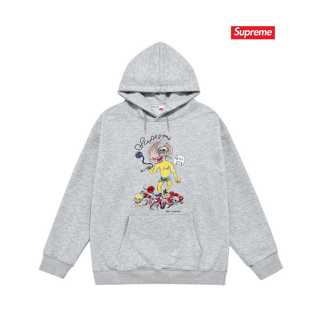 Cross border high version trendy brand Supreme letter printed hooded sweatshirt jacket, classic BOX looped hoodie for men and women (39) Hover Image