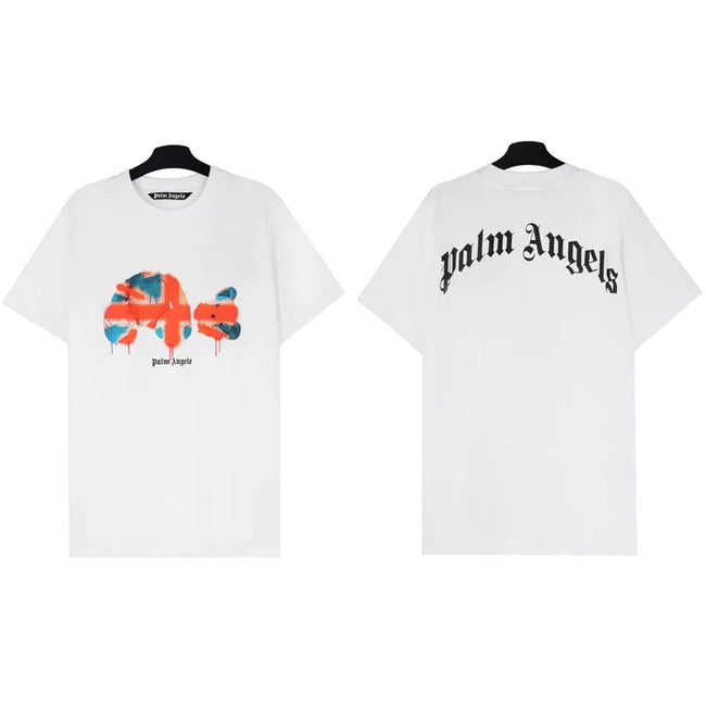 Palm Angels Union Jack Bear Graphic T-Shirt - White Hover Image