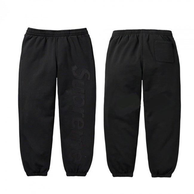SUPREME Trendy SWEATPANTS Street Street Trendy Men's Loose Velvet Waist Pants Leg Tight Sports Pants Casual (10) Hover Image