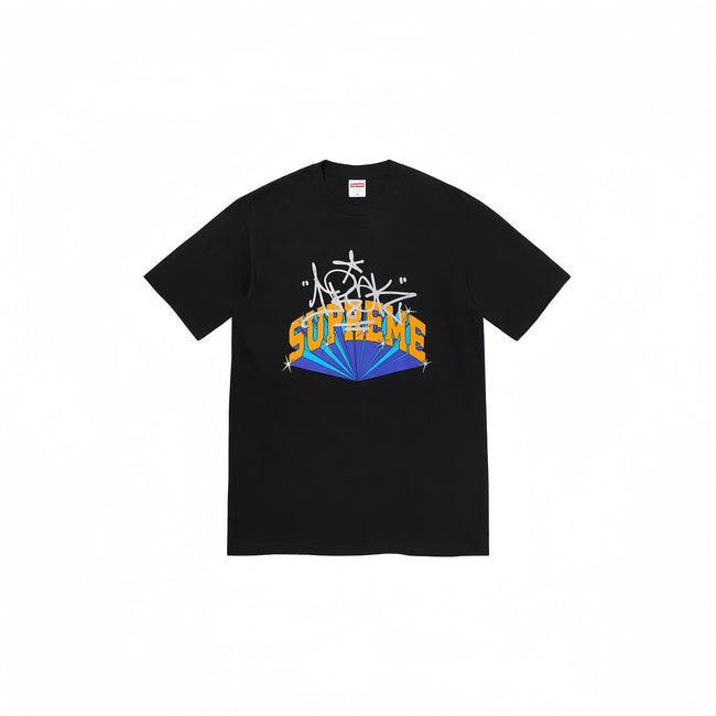 Heavy Cross border Trendy Supreme Letter Printed T-shirt BOX Round Neck Short Sleeve Men's and Women's Loose Casual T-shirt Men's and Women's (22) Hover Image