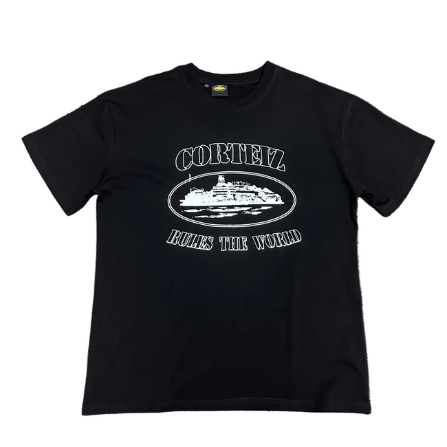 CORTEIZ Devil's Island Short sleeved Cotton Round Neck Printed American Street Loose T-shirt 2024 Spring New INS Trendy Brand (9) Hover Image