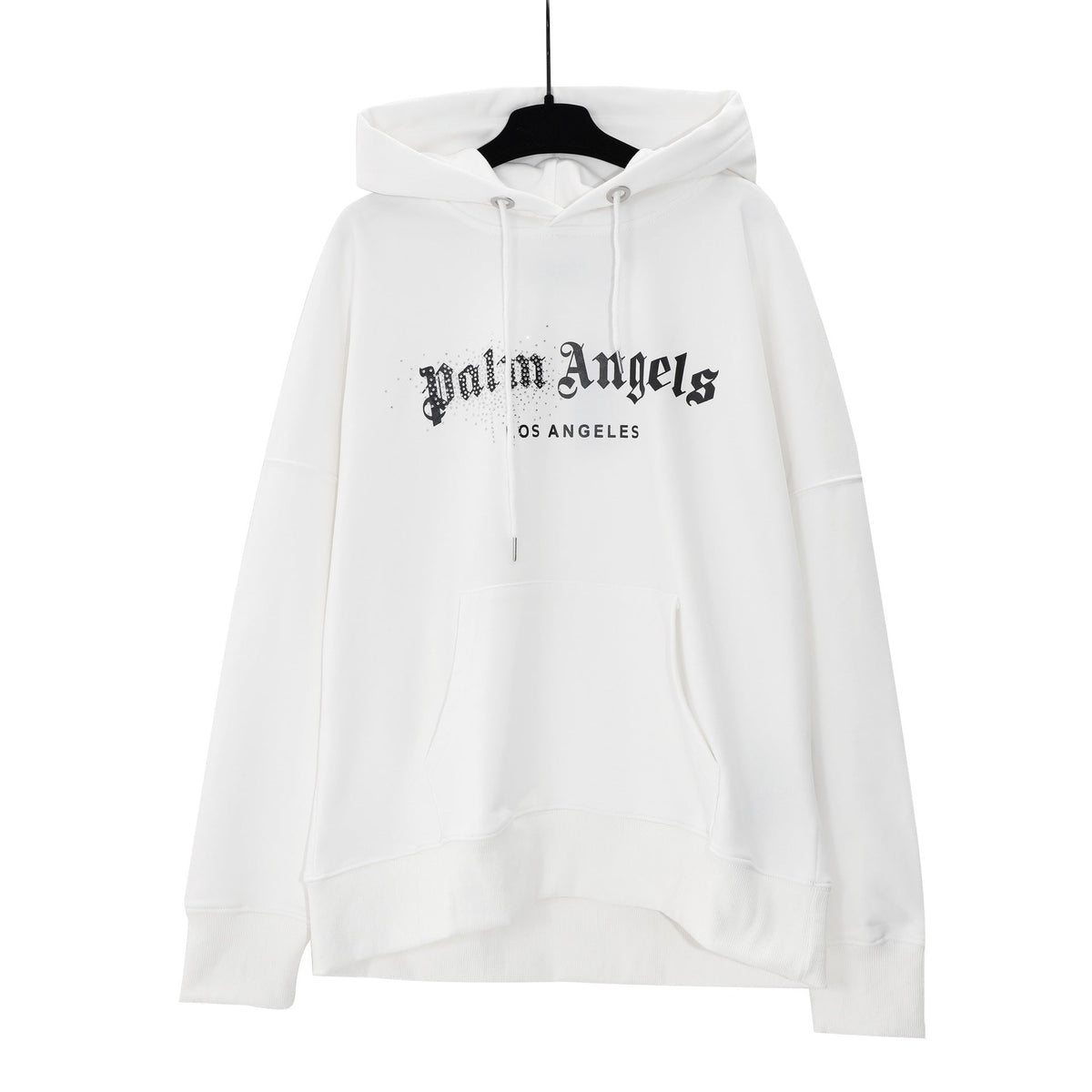 Palm Angels Spray Bleach Logo Hoodie - White