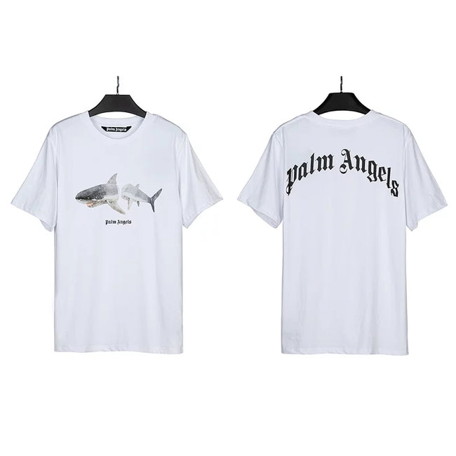 Palm Angels Double Shark Graphic T-Shirt - White Hover Image