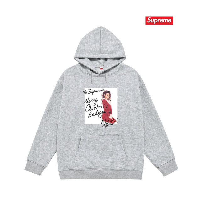 Cross border high version trendy brand Supreme letter printed hooded sweatshirt jacket, classic BOX looped hoodie for men and women (60) Hover Image