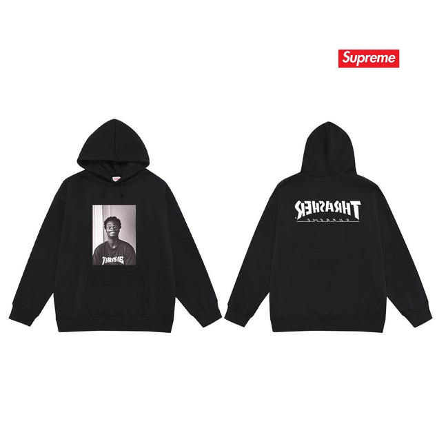 Cross border high version trendy brand Supreme letter printed hooded sweatshirt jacket, classic BOX looped hoodie for men and women (70) Hover Image
