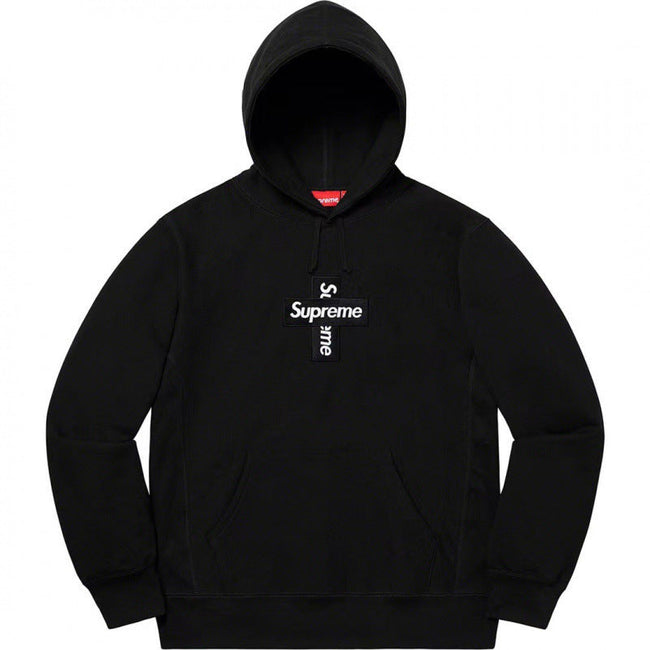 Supreme潮牌连帽卫衣男秋冬加绒宽松街头嘻哈外套纯色长袖套头衫 (1) Hover Image