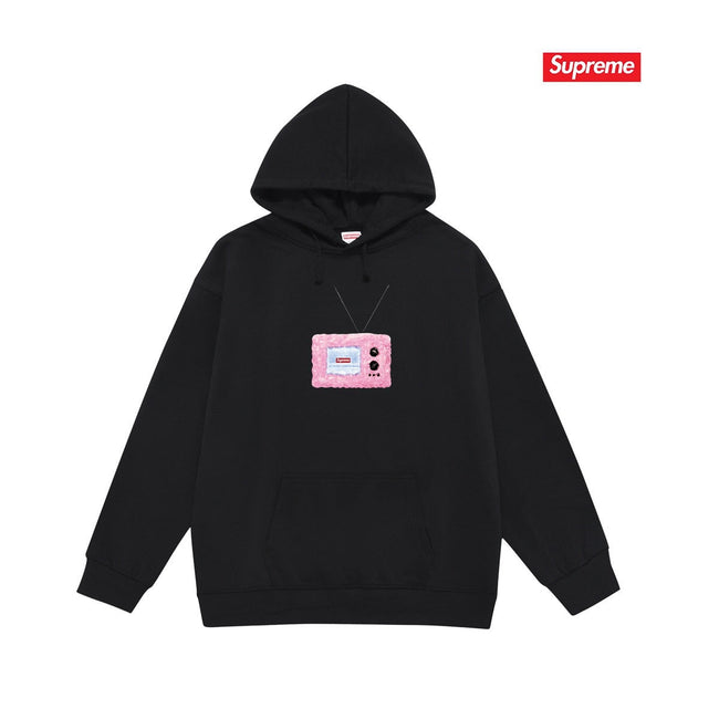 Cross border high version trendy brand Supreme letter printed hooded sweatshirt jacket, classic BOX looped hoodie for men and women (52) Hover Image