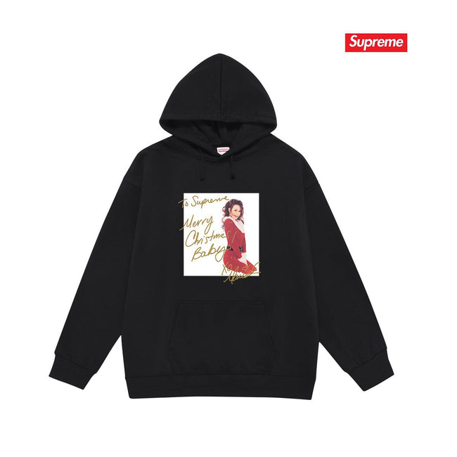 Cross border high version trendy brand Supreme letter printed hooded sweatshirt jacket, classic BOX looped hoodie for men and women (58) Hover Image