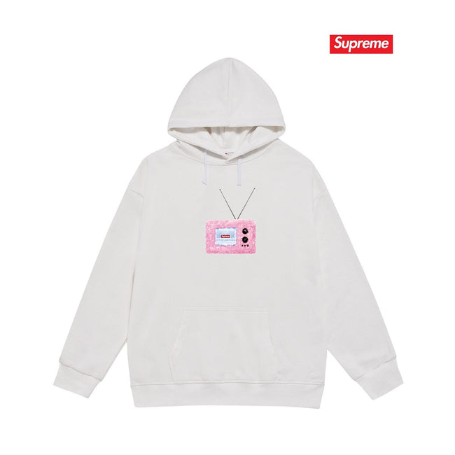 Cross border high version trendy brand Supreme letter printed hooded sweatshirt jacket, classic BOX looped hoodie for men and women (53) Hover Image