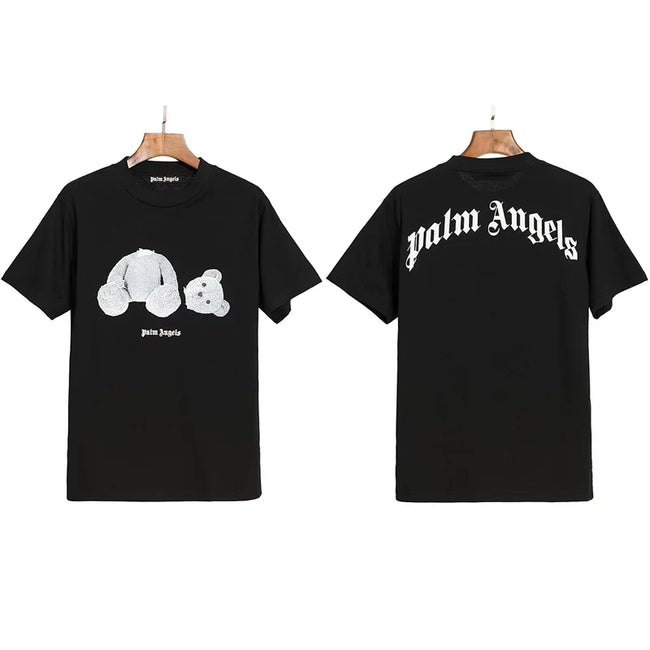 Palm Angels Glitter Bear Graphic T-Shirt - Black Hover Image