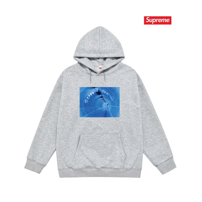 Cross border high version trendy brand Supreme letter printed hooded sweatshirt jacket, classic BOX looped hoodie for men and women (33) Hover Image