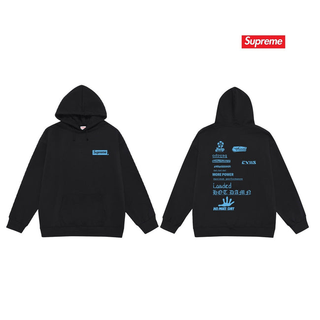 Cross border high version trendy brand Supreme letter printed hooded sweatshirt jacket, classic BOX looped hoodie for men and women (13) Hover Image