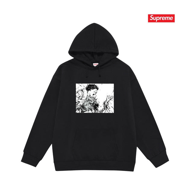 Cross border high version trendy brand Supreme letter printed hooded sweatshirt jacket, classic BOX looped hoodie for men and women (40) Hover Image