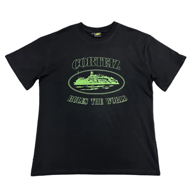 CORTEIZ Devil's Island Short sleeved Cotton Round Neck Printed American Street Loose T-shirt 2024 Spring New INS Trendy Brand (11) Hover Image