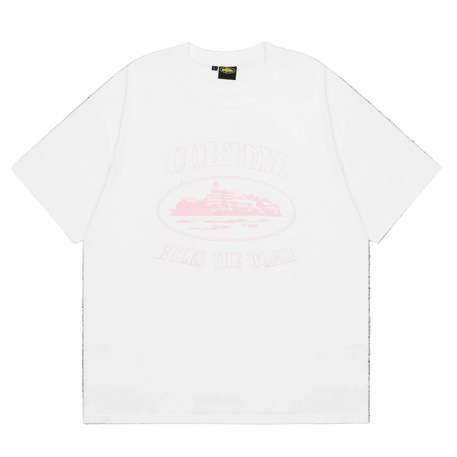 CORTEIZ Devil's Island Short sleeved Cotton Round Neck Printed American Street Loose T-shirt 2024 Spring New INS Trendy Brand (7) Hover Image