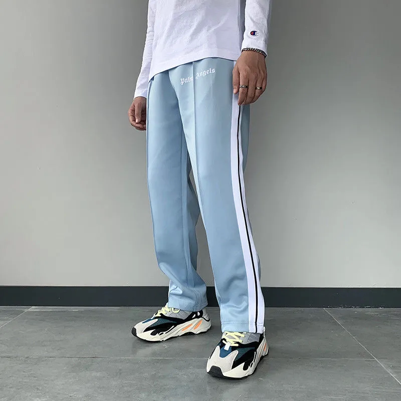 Palm Angels Classic Track Pants - Light Blue/White