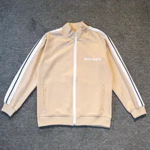 Palm Angels Classic Track Jacket - Khaki/White Hover Image