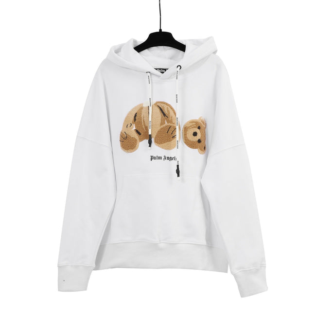 Palm Angels Classic Bear Hoodie - White Hover Image
