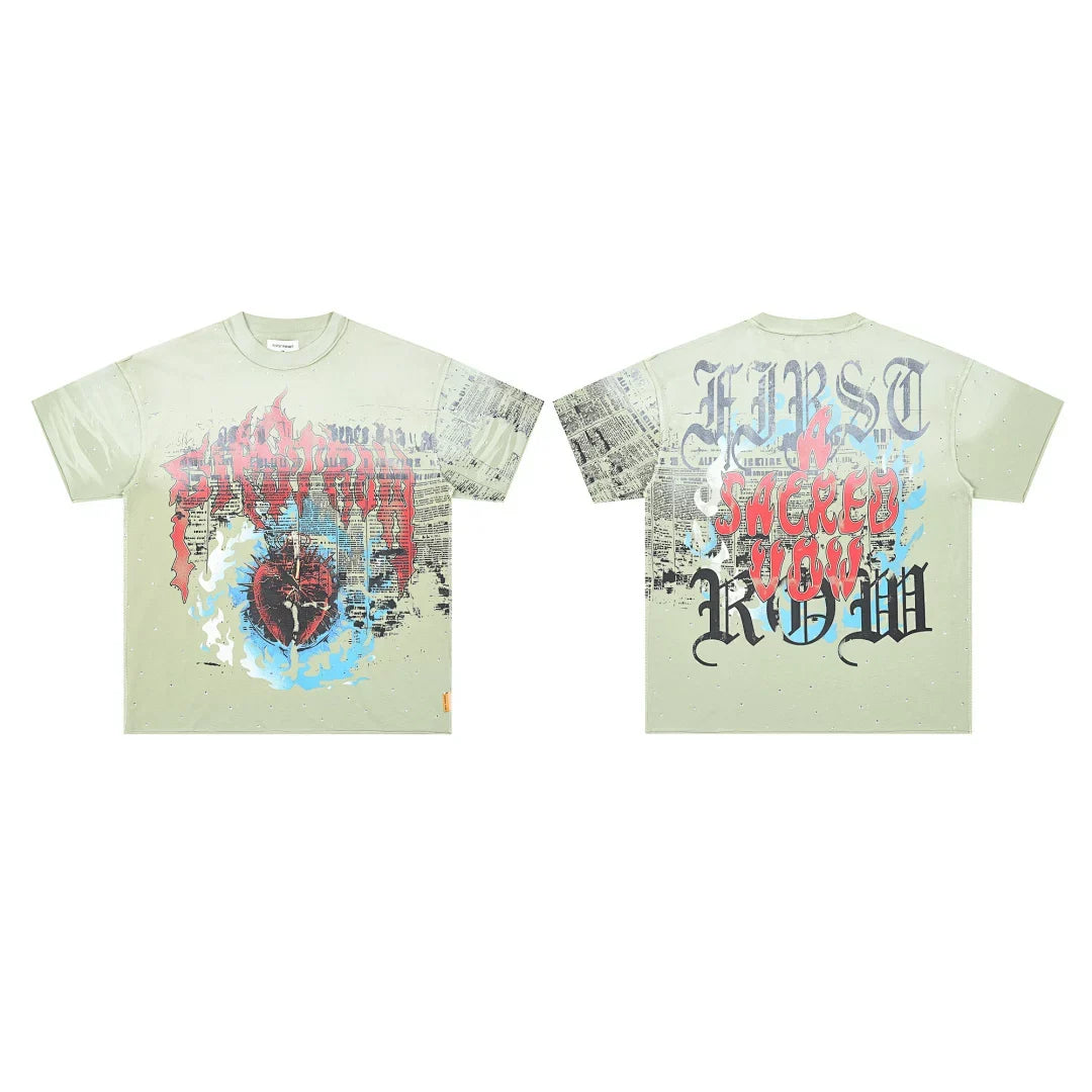 First Row “A Sacred Vow” Sacred Heart Newspaper Vintage Tee
