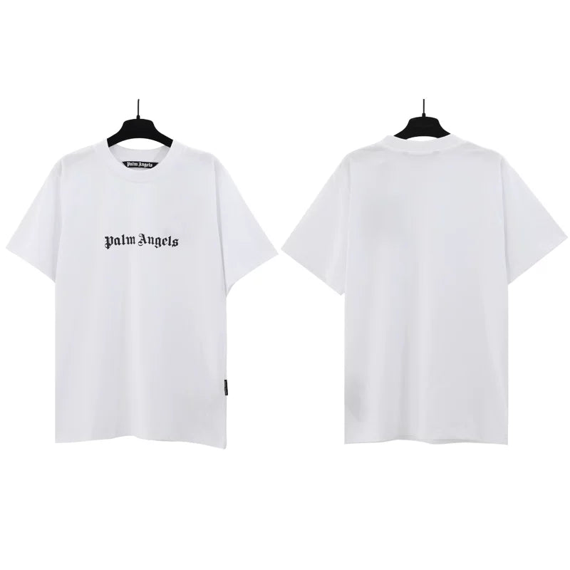 Palm Angels Classic Small Gothic Logo T-Shirt - White