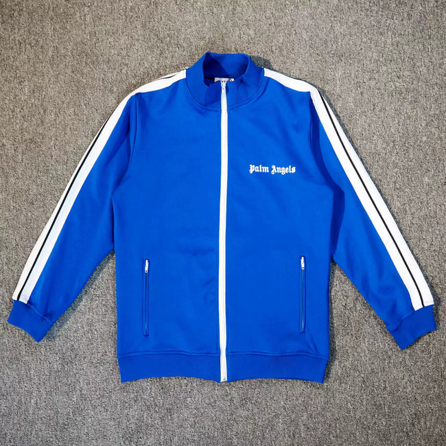 Palm Angels Classic Track Jacket - Blue/White Hover Image