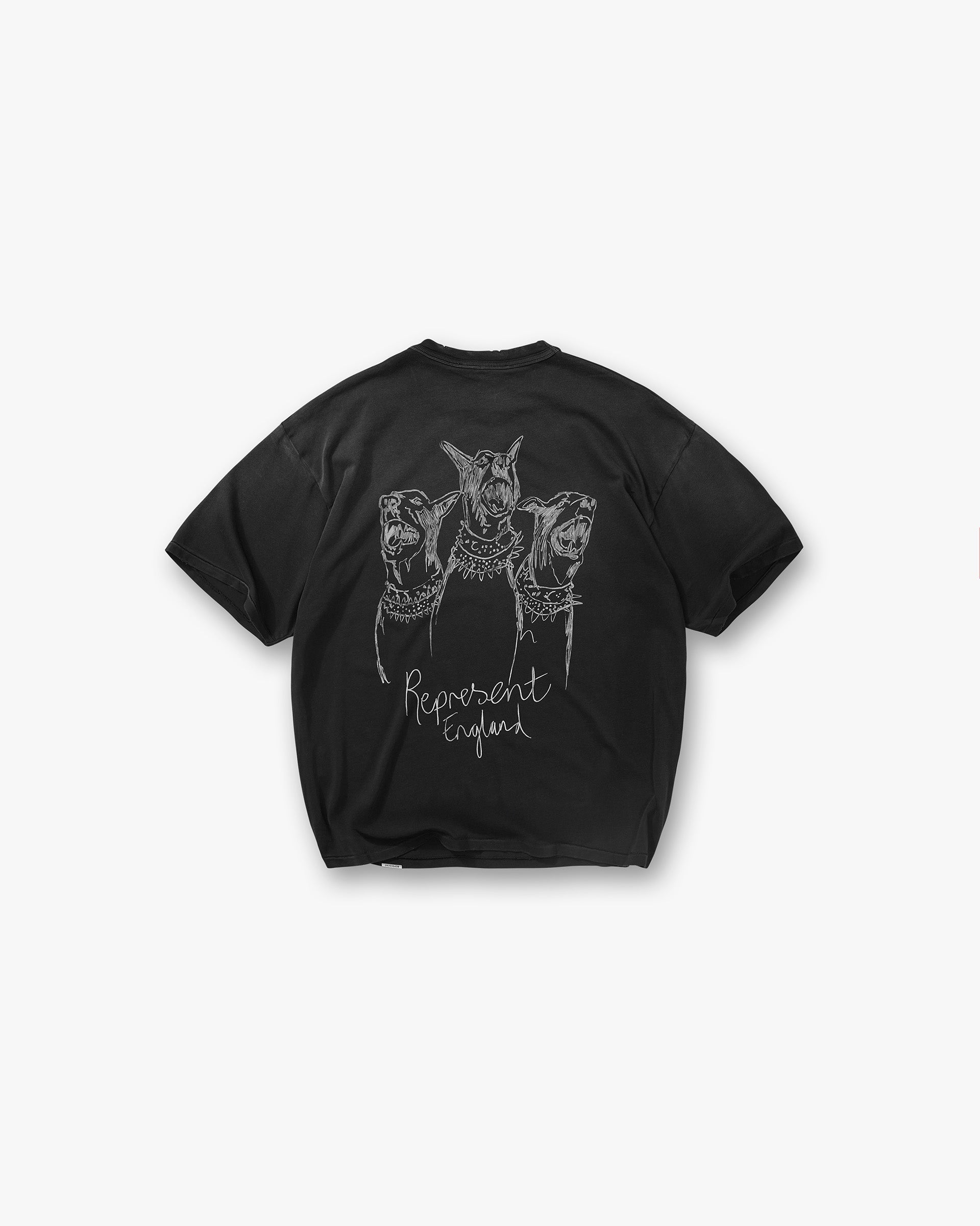 Hand Drawn Thoroughbred T-Shirt - Aged Black