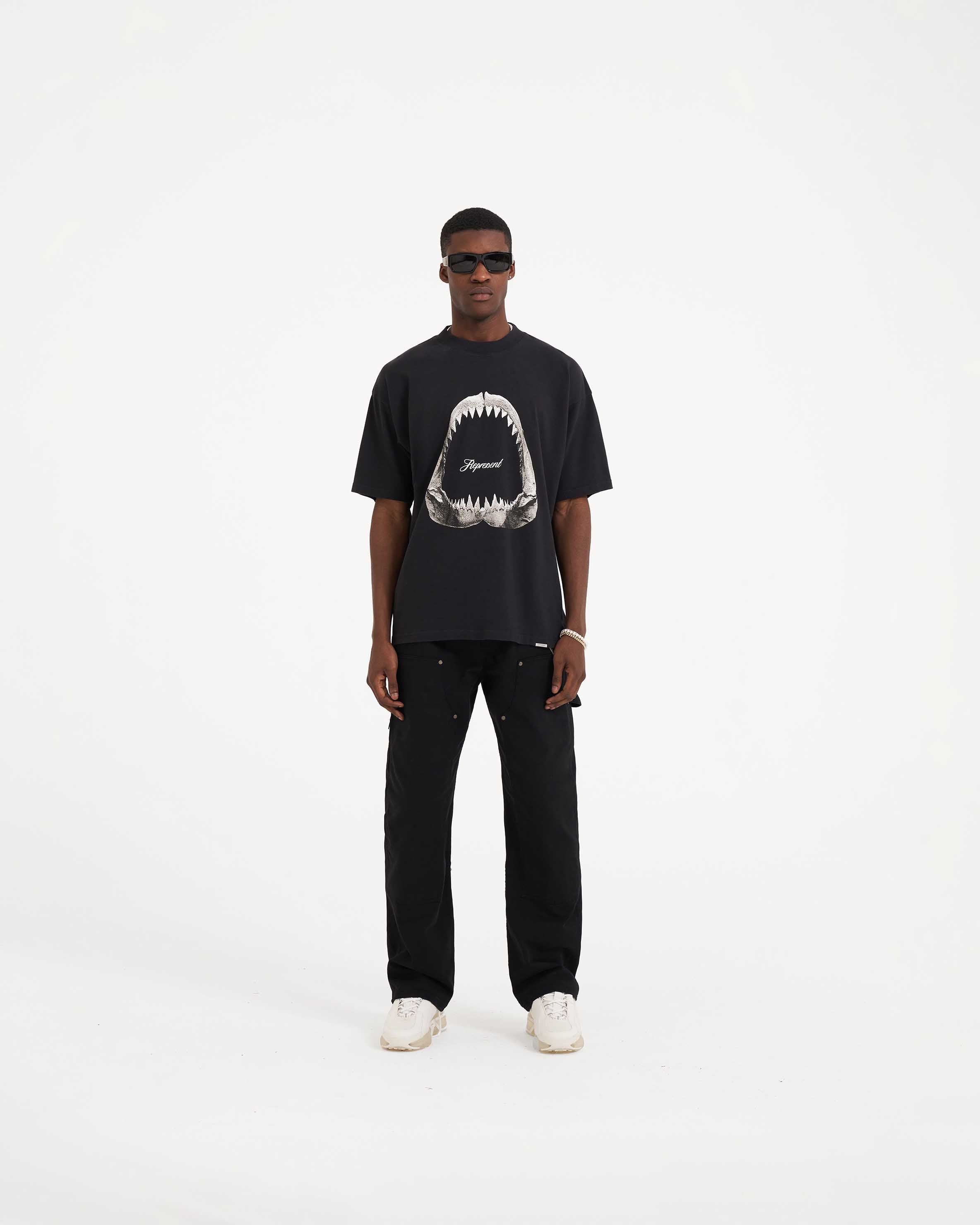 Shark Jaws T-Shirt - Off Black