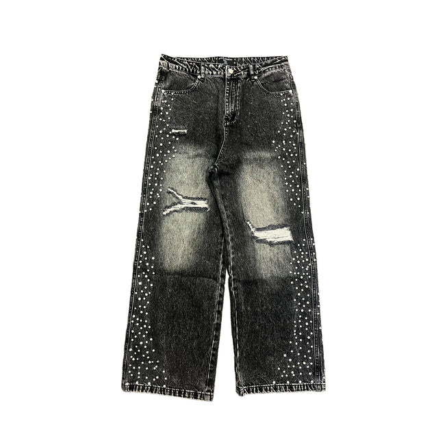 Grey ‘Stone’ Baggy Jeans Hover Image