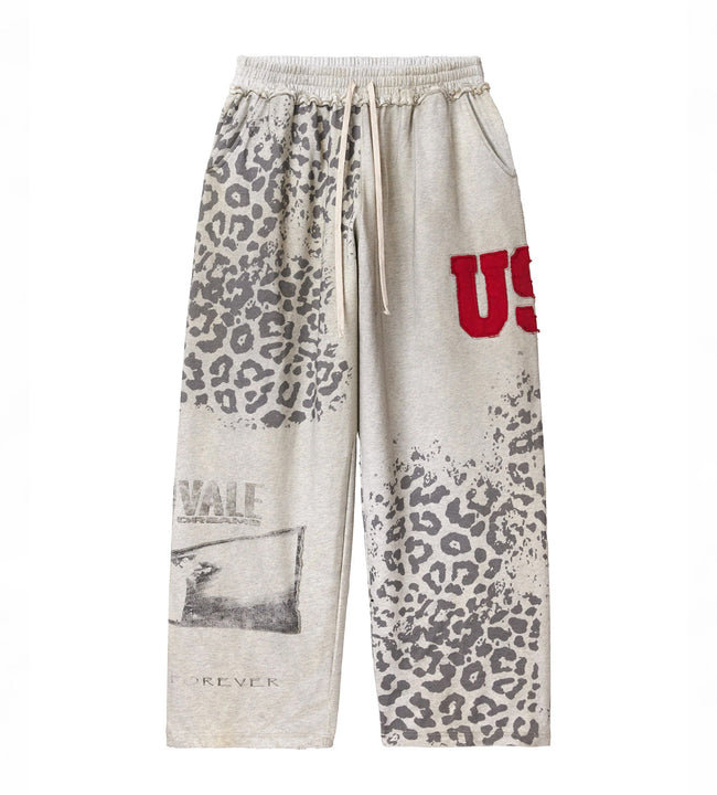 Vale Forever Cheetah Sweatpants — Cream Main Image