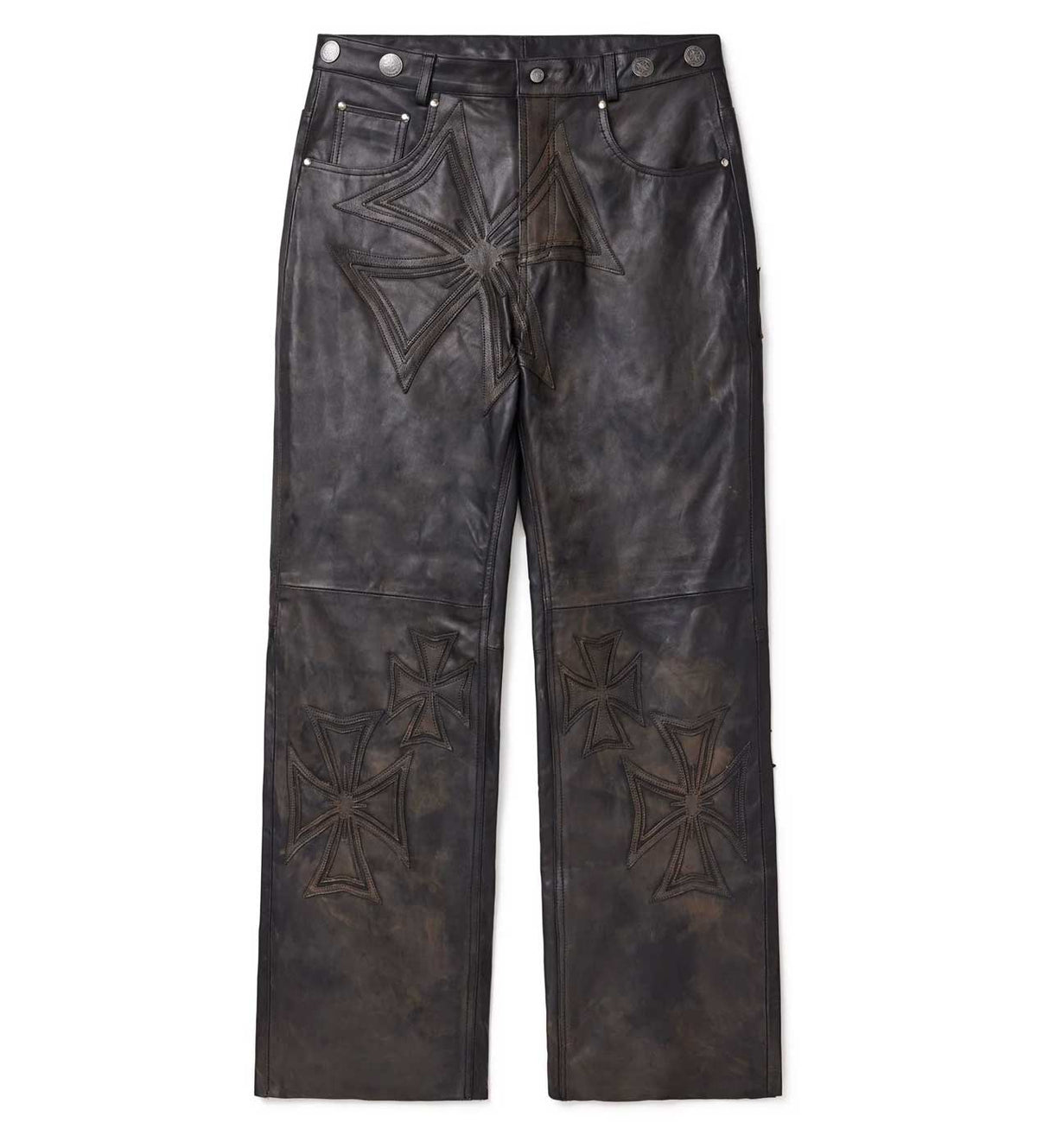 Vale Forever Croxxx Leather Pants — Black
