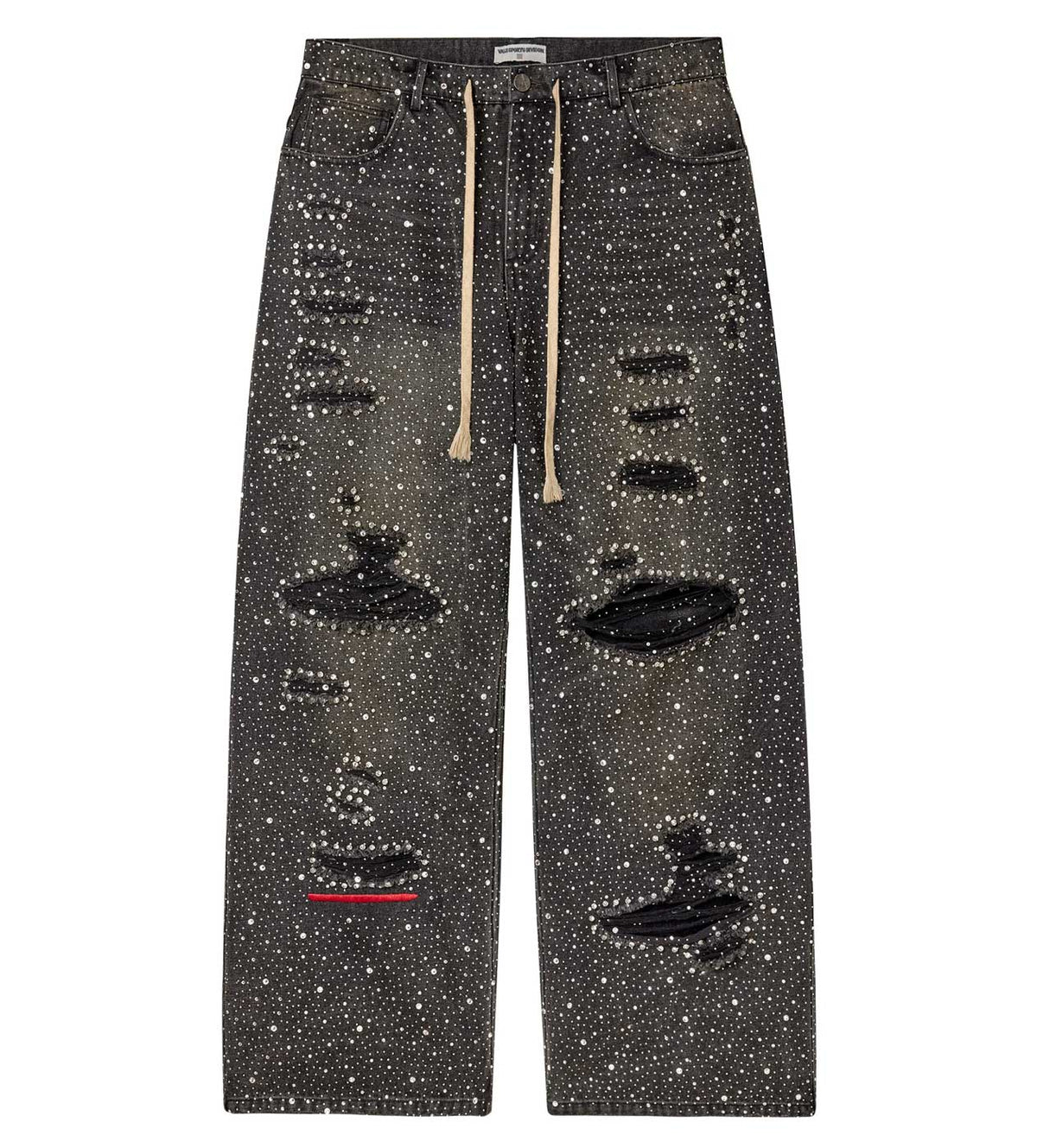 Vale Forever Iced Out Denim Pants — Black