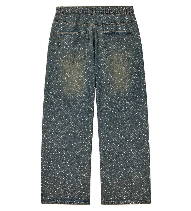 Vale Forever Iced Out Denim Pants — Blue Main Image