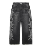 Vale Forever Mono Tsunami Denim Pants — Black