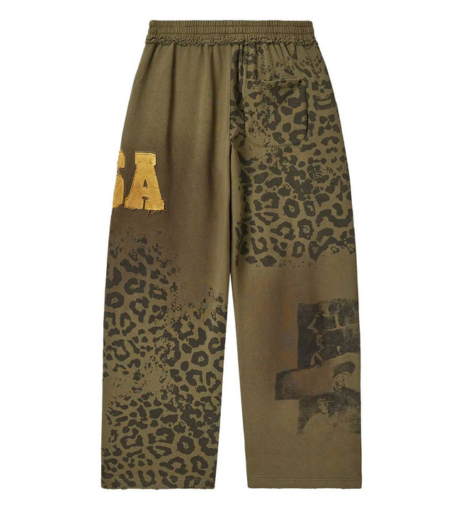 Vale Forever Safari Sweatpants — Olive / Leopard Hover Image