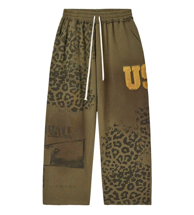 Vale Forever Safari Sweatpants — Olive / Leopard Main Image