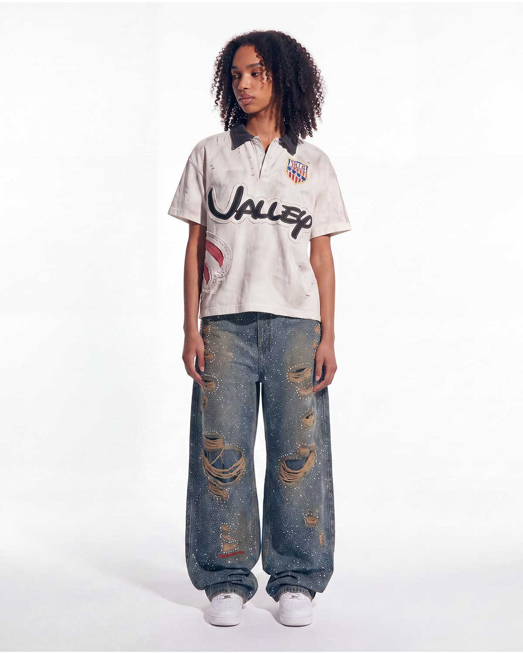 Vale Forever Iced Out Denim Pants — Blue