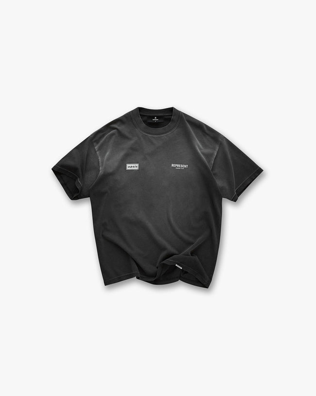 Represent X Oasis Owners Club T-Shirt - Stained Black Main Image