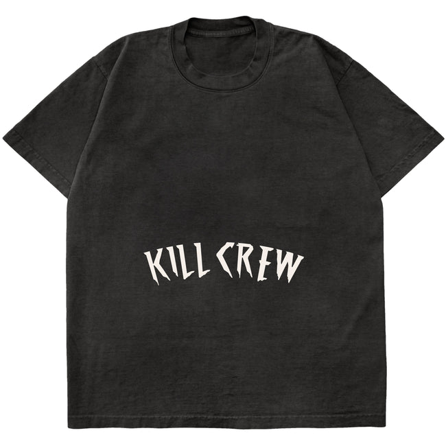 OVERSIZED LUX ACID WASH T-SHIRT - BLACK / WHITE Hover Image