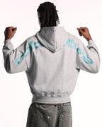 CURVED HOODIE ASH GREY